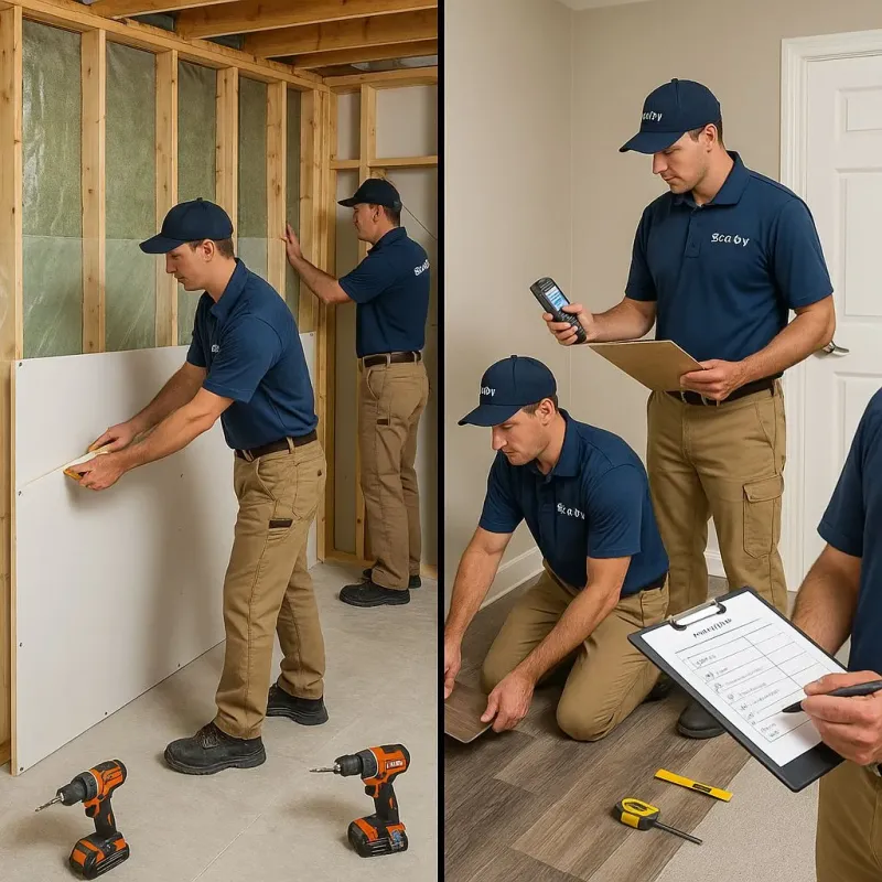 Repairs and Reconstruction process in East Rancho Dominguez, CA
